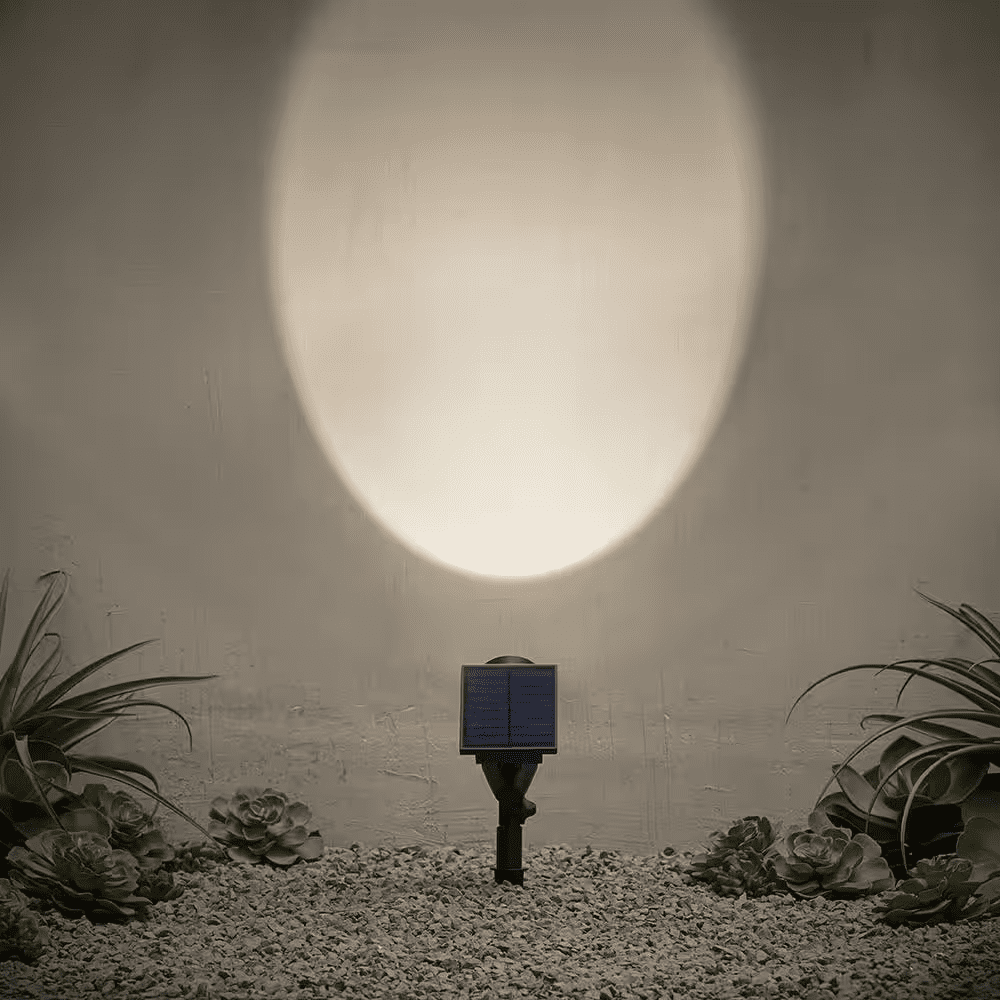 Solar 50 Lumens Black Outdoor Integrated LED Adjustable Beam Spotlight (2-Pack); Weather/Water/Rust Resistant - Image 5