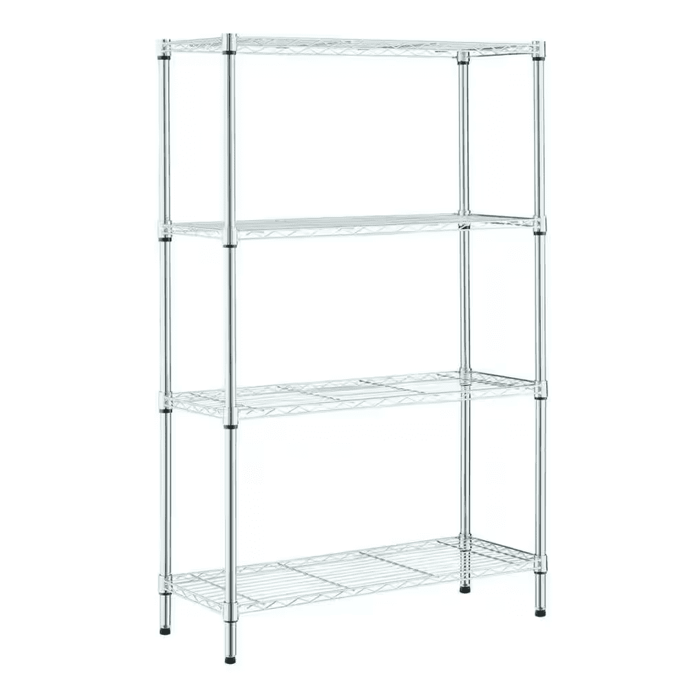 4-Tier Steel Wire Shelving Unit in Chrome (36 In. W X 54 In. H X 14 In. D)