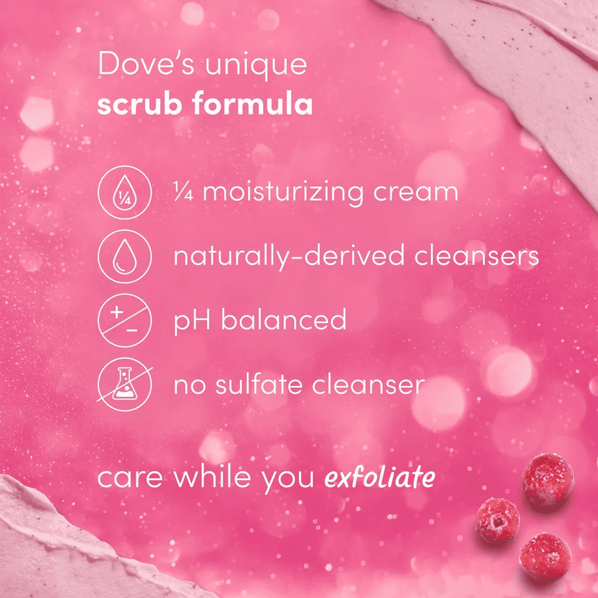 Dove Beauty Limited Edition Mini Body Scrub - Frosted Cranberry - 3.5Oz - Image 6