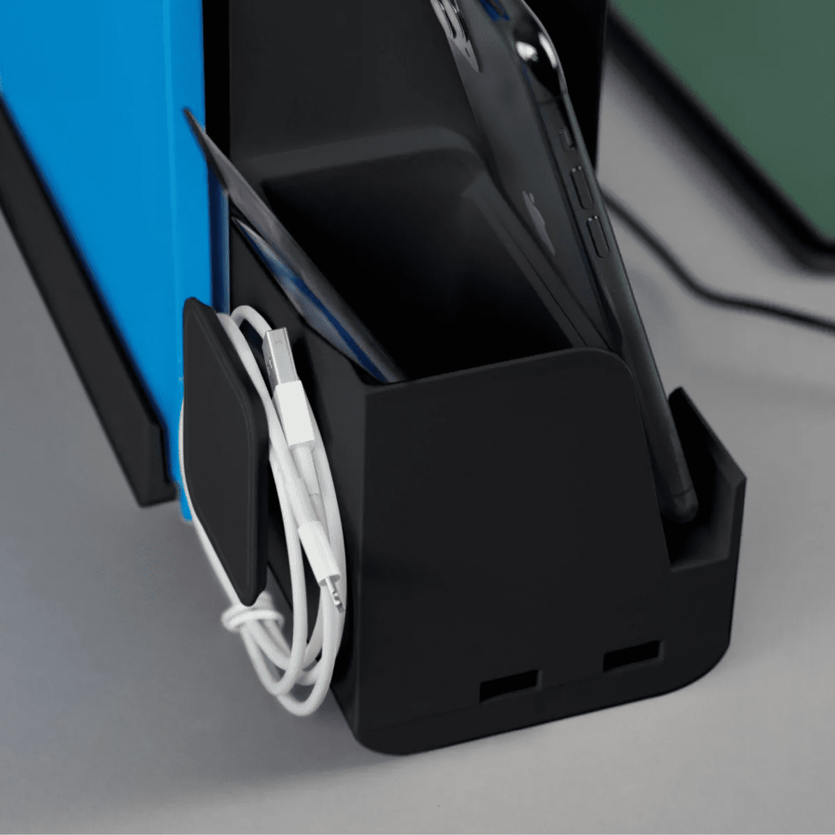 Office Konnect Desk Organizer Power Base with Phone Stand Black - Bostitch: Desk Phone Holder & Charger, Office Supplies - Image 6