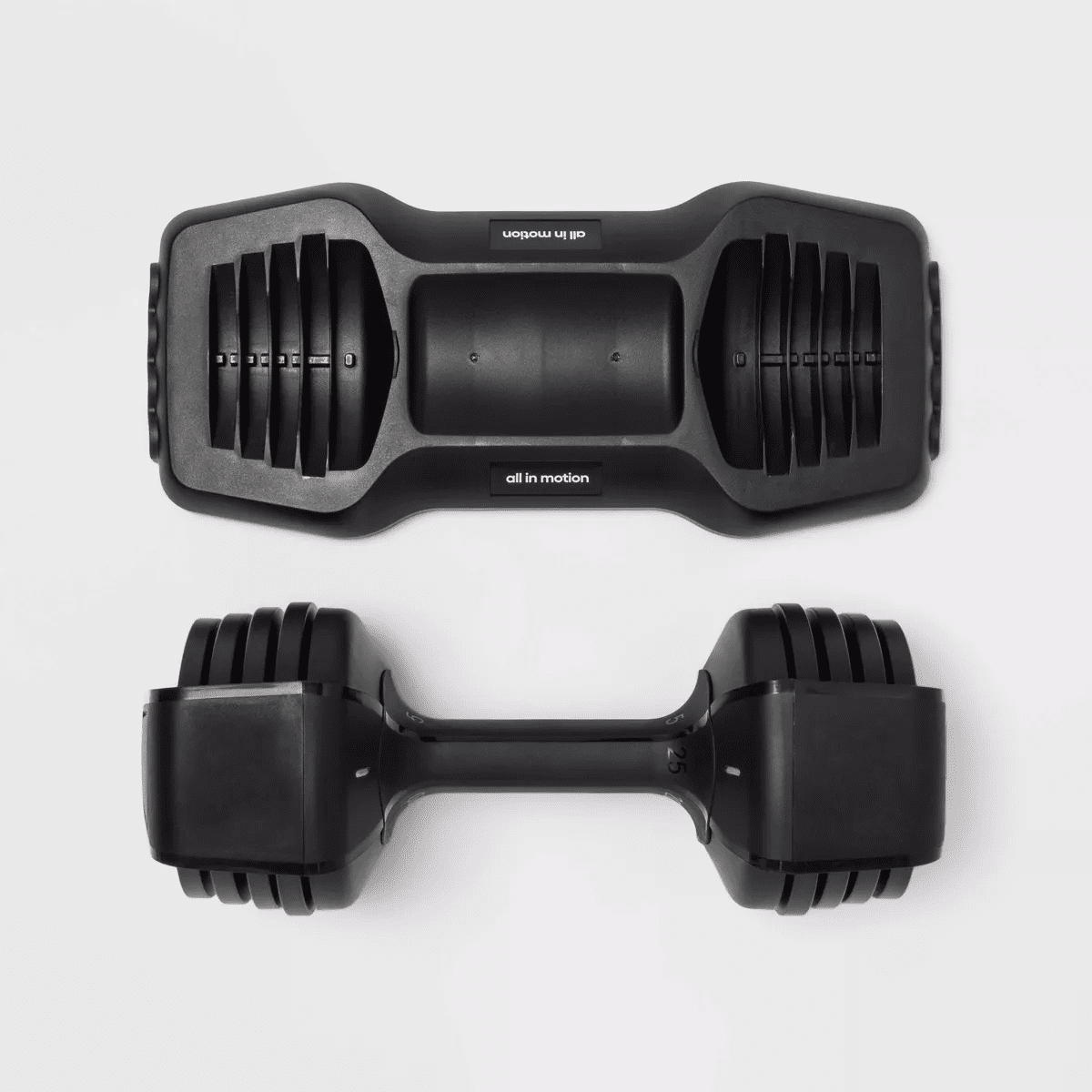 Adjustable Dumbbell 25Lbs - All in Motion™: Steel & Plastic, Single Piece - Image 3