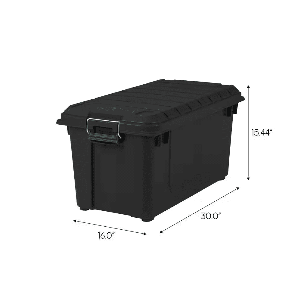 21 Gal. Remington Weatherpro Store-It-All Storage Bin, Black - Image 2