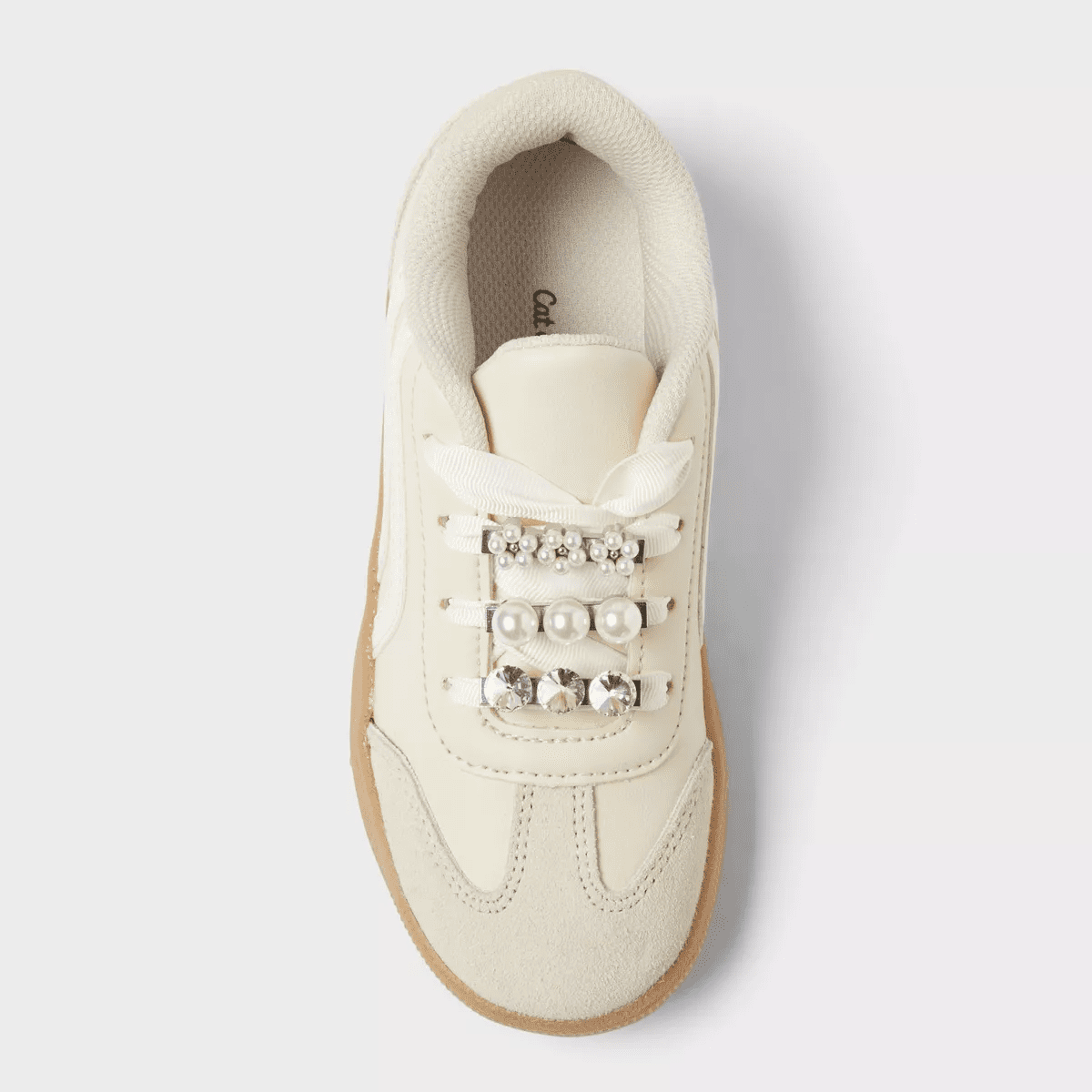 Kids' Boston Court Sneakers - Cat & Jack™ Beige - Image 3