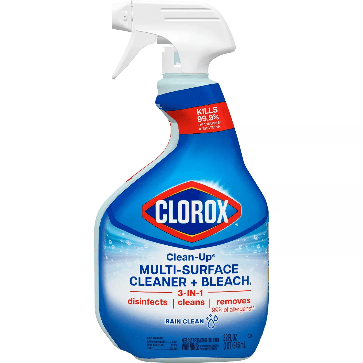 Clorox Rain Clean Scent Clean-Up All Purpose Cleaner with Bleach Spray Bottle - 32 Fl Oz - Image 2