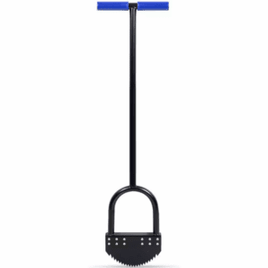 41 In. Alloy Steel Lawn Tool 1-Piece Manual Edger, Rustproof Half Moon Edger with Rubber Handle and Spring Steel Blade