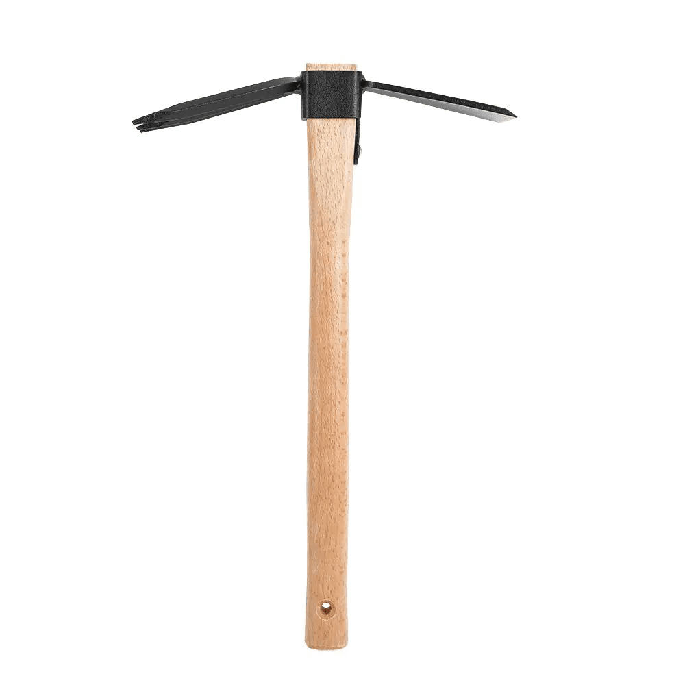 14-2/5 In. Wood Handle Digging Hoe/Cultivator Combo - Image 4