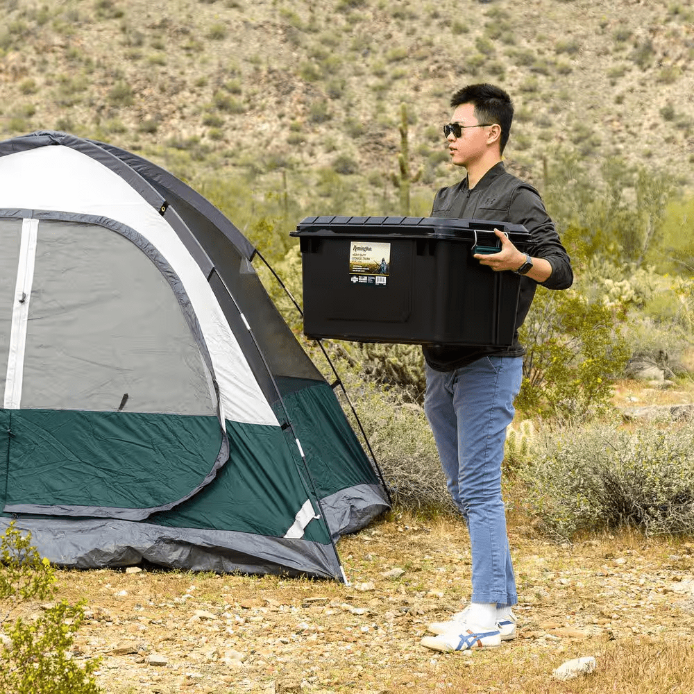 21 Gal. Remington Weatherpro Store-It-All Storage Bin, Black - Image 4