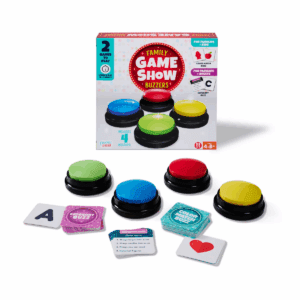 Chuckle & Roar Family Game Show Buzzers Game: Educational Fine Motor Skills Board Game for 1-4 Players, 10-Minute Play