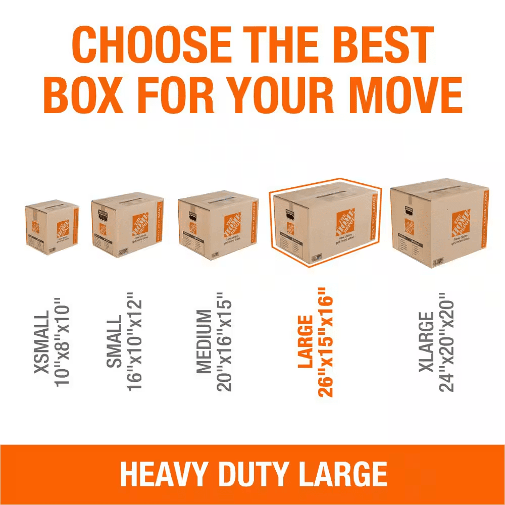 26 In. L X 16 In. W X 15 In. D Heavy-Duty Large Moving Shipping and Packing Box with Handles - Image 8