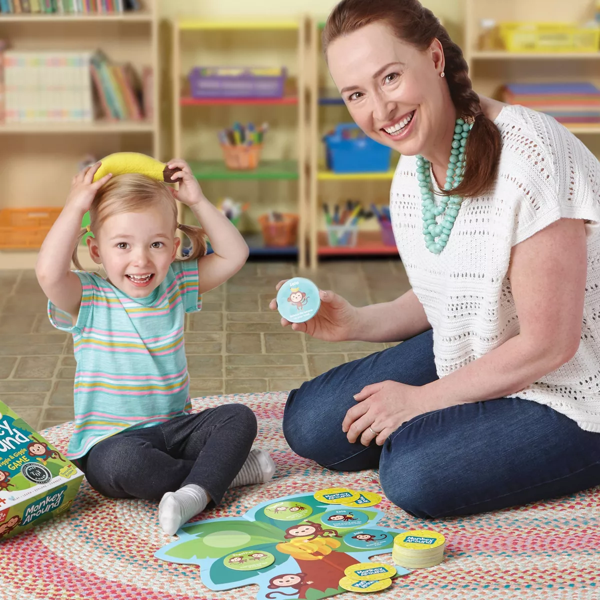 Peaceable Kingdom Monkey around Board Game: Educational Fun with Cards & Figures for 2+ Players, 30+ Minutes of Play - Image 9