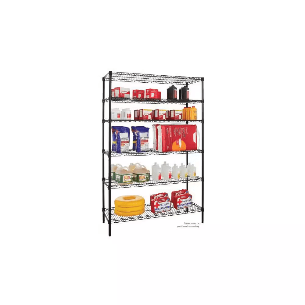 6-Tier Commercial Grade Heavy Duty Steel Wire Shelving Unit in Chrome (48 In. W X 72 In. H X 18 In. D) - Image 13