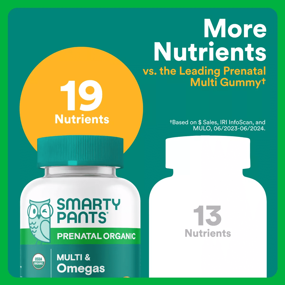 Smartypants Organic Prenatal Multi & Vegetarian Omega 3 & Folate Gummy Vitamins - 90 Ct - Image 4