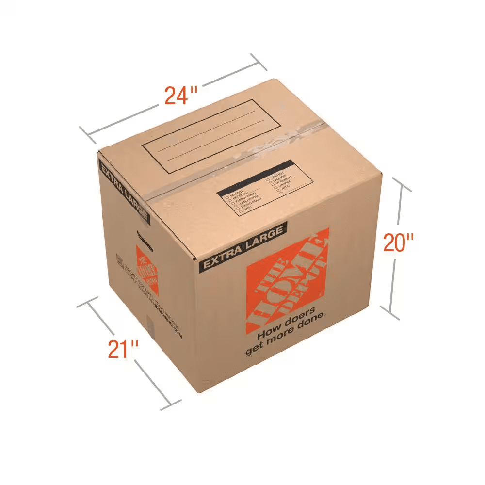 24 In. L X 20 In. W X 20 In. D Extra-Large Moving Shipping and Packing Box with Handles (10-Pack) - Image 2