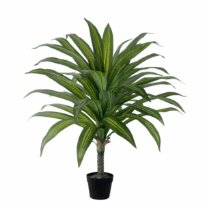 3.5Ft/41.34In Artificial Dracaena Tree Yellow-Green Fake Tree Artificial Plants for Home and Office Indoor Outdoor Decor