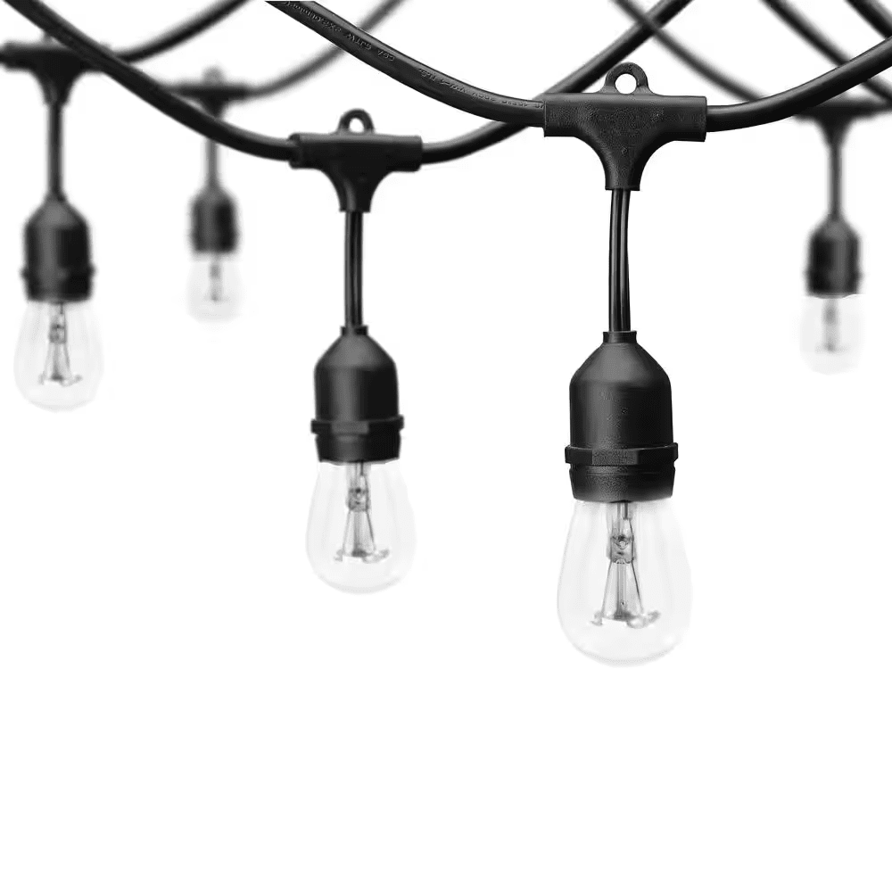 12-Light 24 Ft. Indoor/Outdoor Plug-In Incandescent Edison Bulb String Light - Image 4