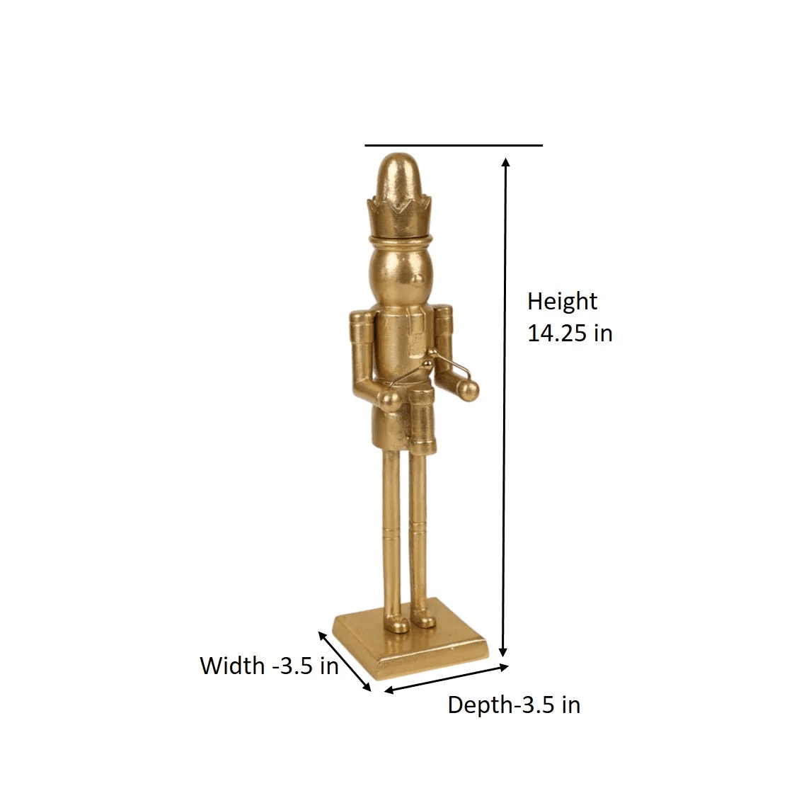 Decorative Christmas Drummer Nutcracker, Gold, 14.3", by - Image 8