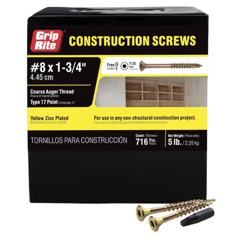 #9 X 3-In Yellow Zinc Interior Wood Screws ( 72 -Per Box ) - Image 12