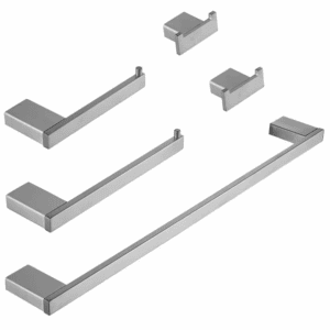 5-Piece Bathroom Hardware Set with Mounting Hardware Stainless Steel Bathroom Accessories Set in Brushed Nickel
