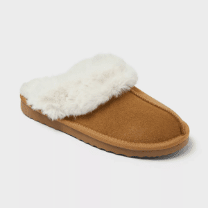 Women'S Sylvia Genuine Suede Scuff Slippers - Auden Brown