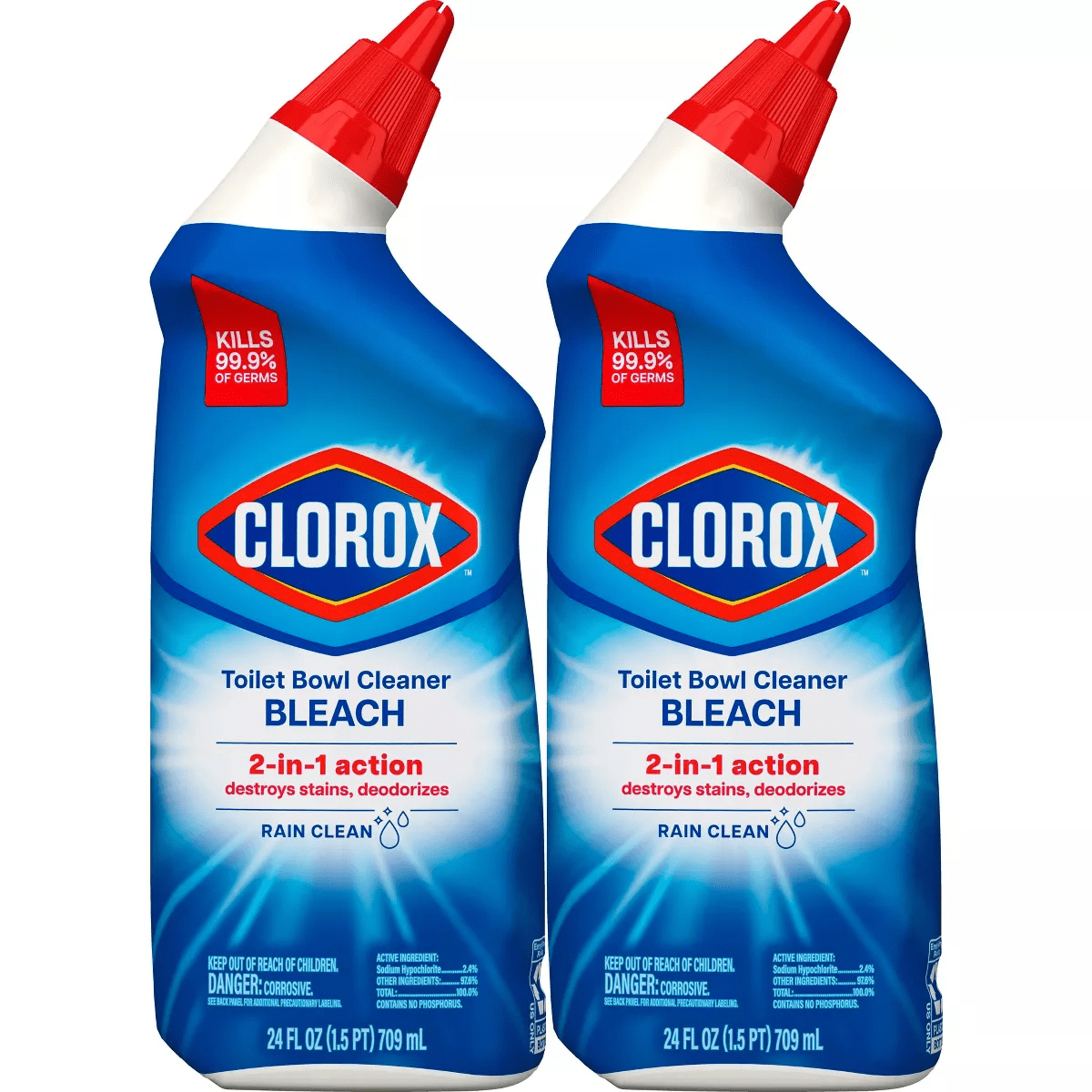 Clorox Rain Clean Toilet Bowl Cleaner with Bleach - 24Oz/2Ct - Image 11