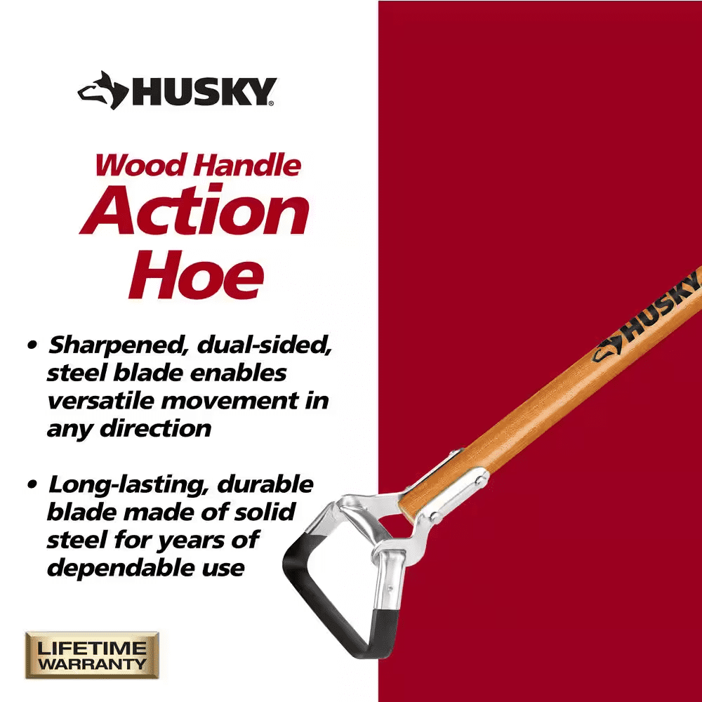 54 In. L Wood Handle Action Hoe with Grip - Image 4