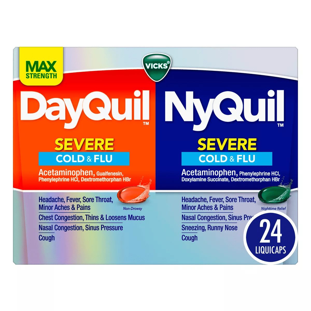 Vicks Dayquil & Nyquil Severe Cold & Flu Liquicaps