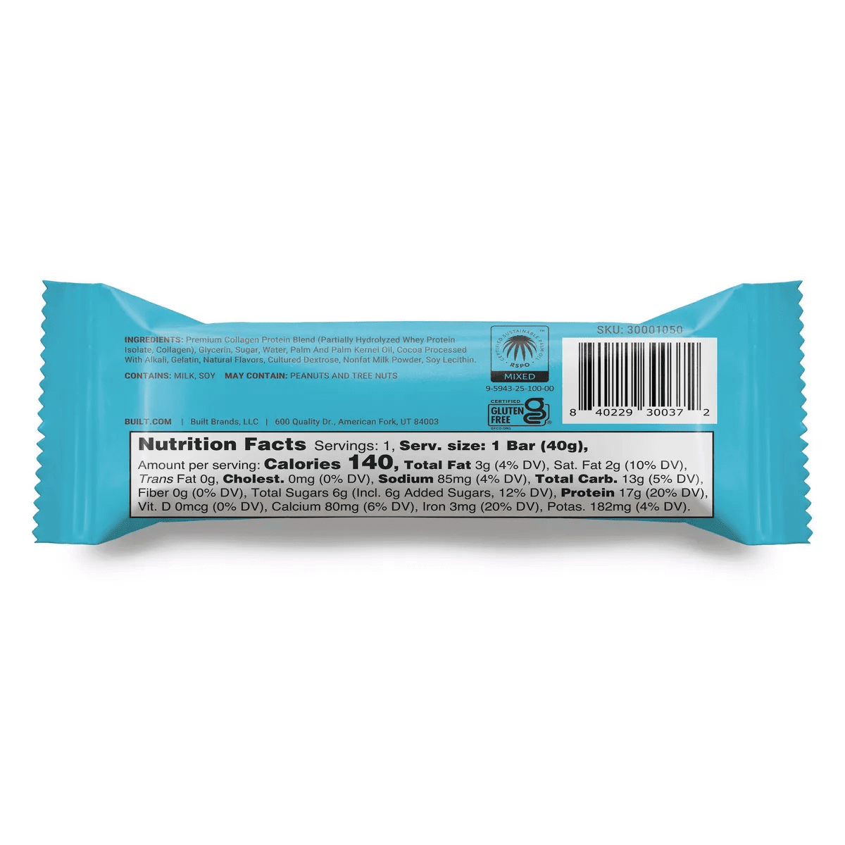 Built Bar Holiday Coconut Puff Protein Bar - 17G Protein - 1.41Oz - Image 2