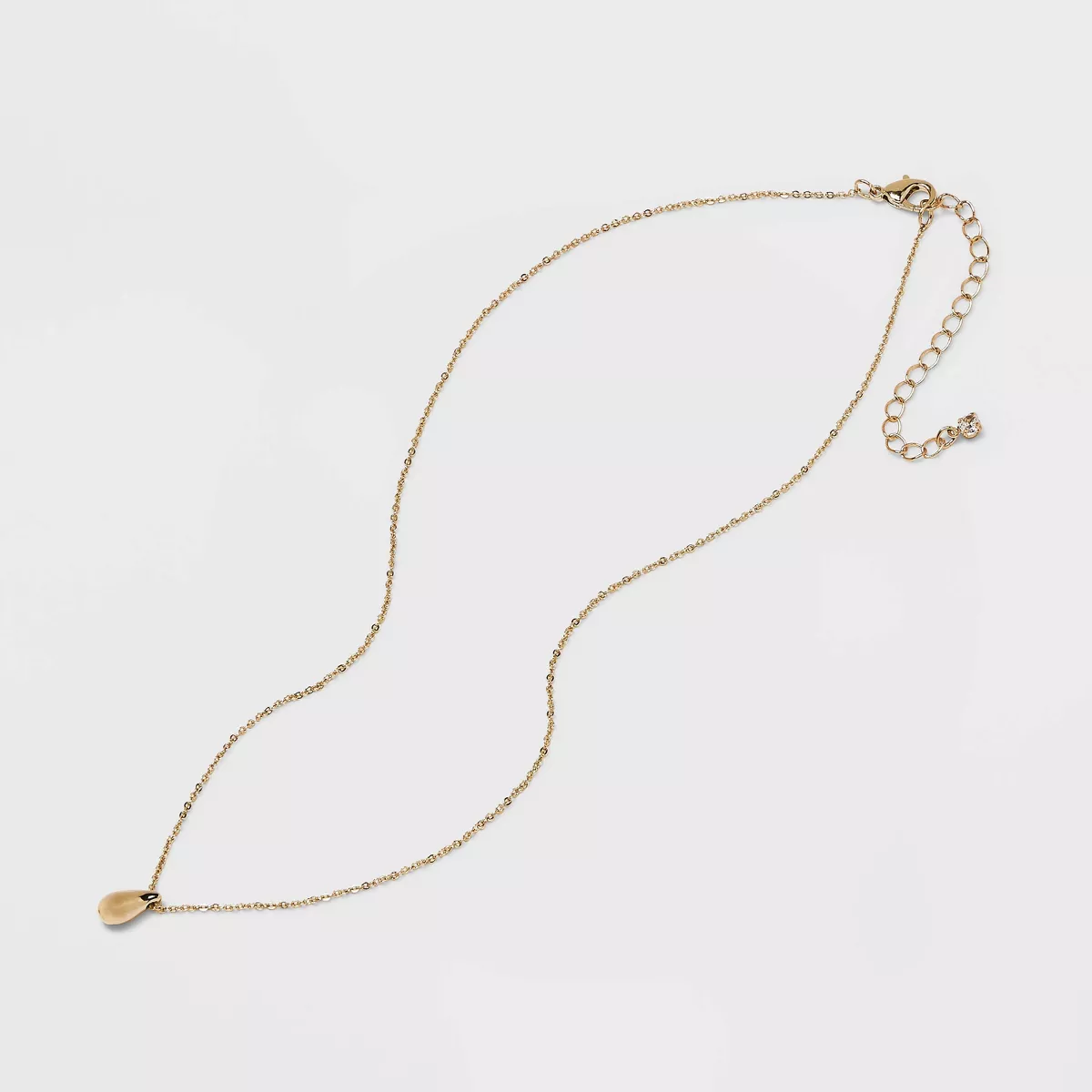 Teardrop Pendant Necklace - a New Day™ Gold: Brass Chain with Lobster Claw Clasp, 17" Length, 3" Extender - Image 3