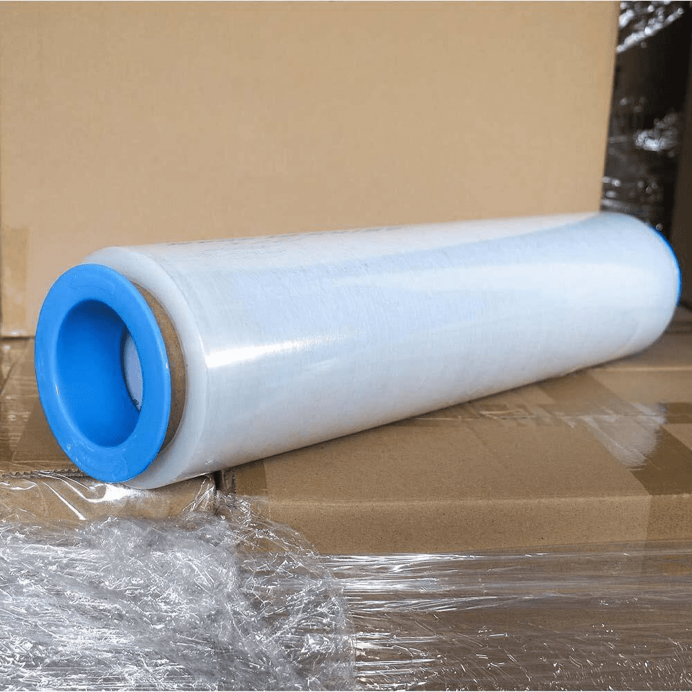 18 X 1000 Ft. Clear Stretch Wrap Roll with Plastic Handle 80 Gauge 4 Pack Self-Adhering for Shipping and Moving - Image 3