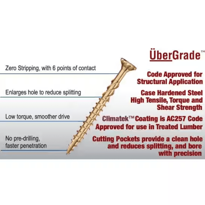 #9 X 2-1/2 In. Star Drive Torx Bugle Head Multi-Purpose Framing Screw Extended Contractor Pack (900 per Pack) - Image 6
