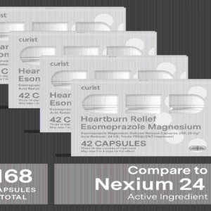 Esomeprazole Magnesium 20 Mg 168 Ct Capsules (4X42) | Nexium Generic Heartburn Medicine