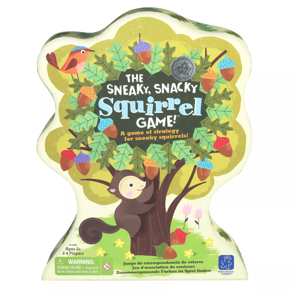 Educational Insights the Sneaky, Snacky Squirrel Game!: Classic Board Game for 2-4 Players, Fine Motor Skills