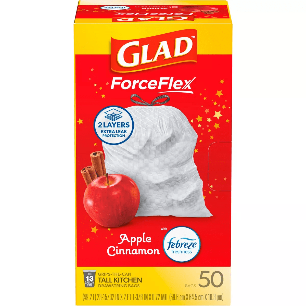 Glad Trash Bags - Apple Cinnamon - 13Gal/50Ct - Image 2