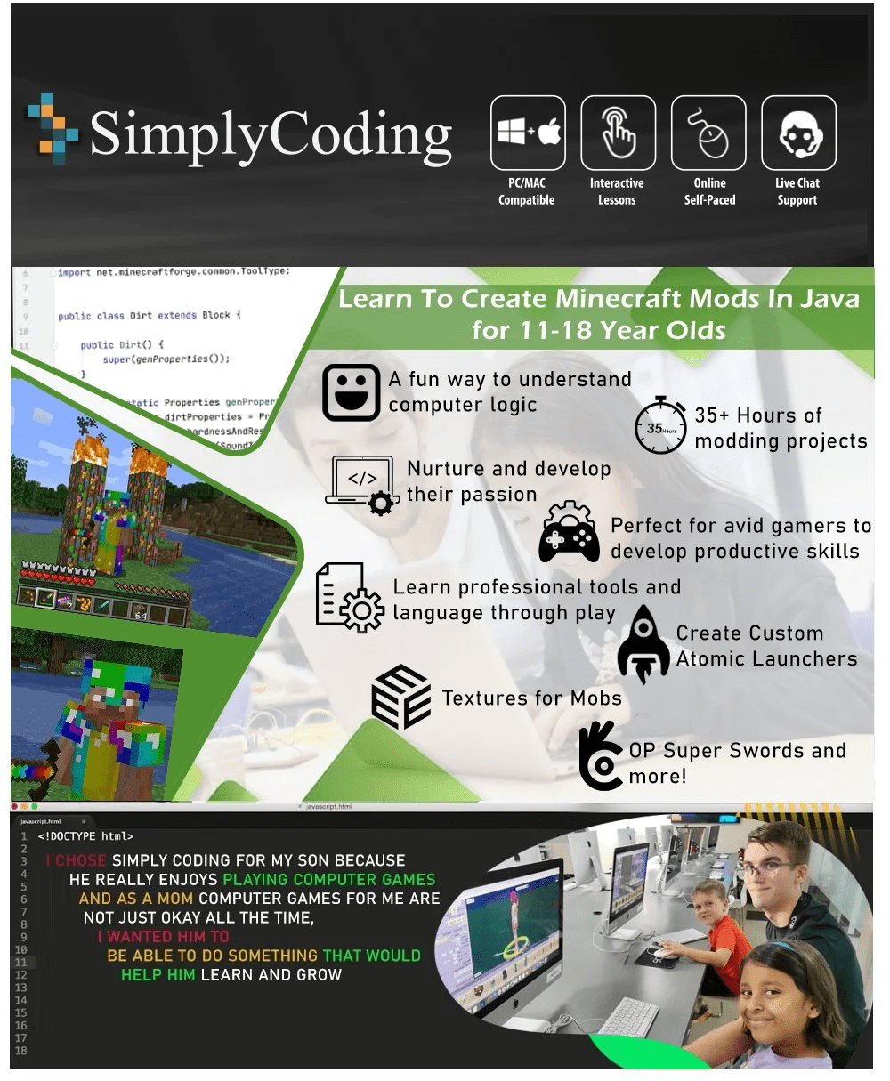 for Kids Minecraft Code Course – Minecraft Mods in Java – Premium Learn to Code Video Game Design Software for Kids Ages 11+ - Compatible with Pc/Mac - Image 8