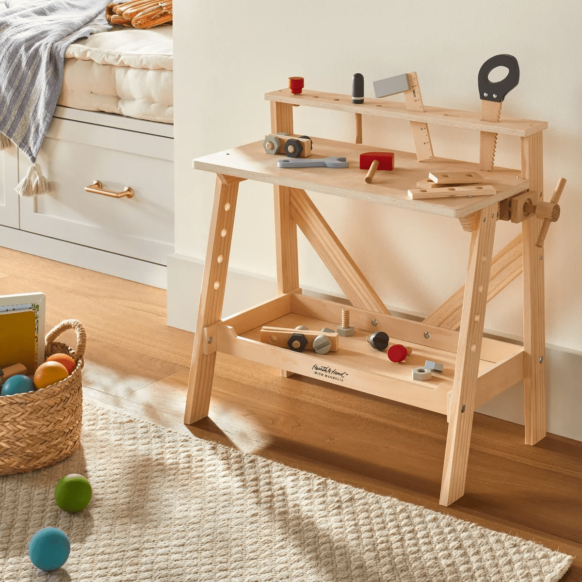 Toy Tool Bench Playset 32Pc - Hearth & Handâ„¢ with Magnolia - Image 2