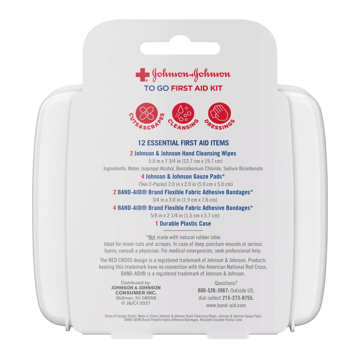 Johnson & Johnson First Aid to Go! Portable Mini Travel Kit - 12Pc - Image 4