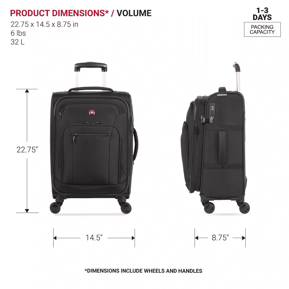 SWISSGEAR Zurich Softside Carry on Suitcase - Image 7