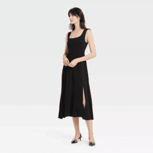 Women'S Knit Ballet Midi Shift Dress