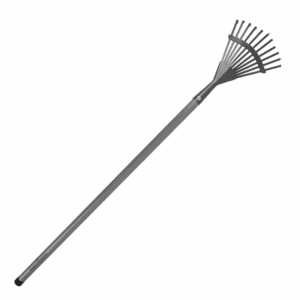 12-In Carbon Steel Lawn Rake with Steel Handle