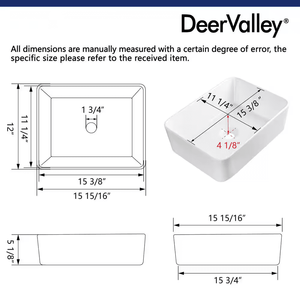 Liberty 16 In.X 12 In. Vessel Bathroom Sink in White Ceramic, Faucet Not Included - Image 4