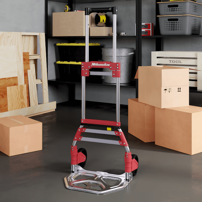 150-Lb Capacity 2 -Wheel Red Steel Folding Hand Truck - Image 3