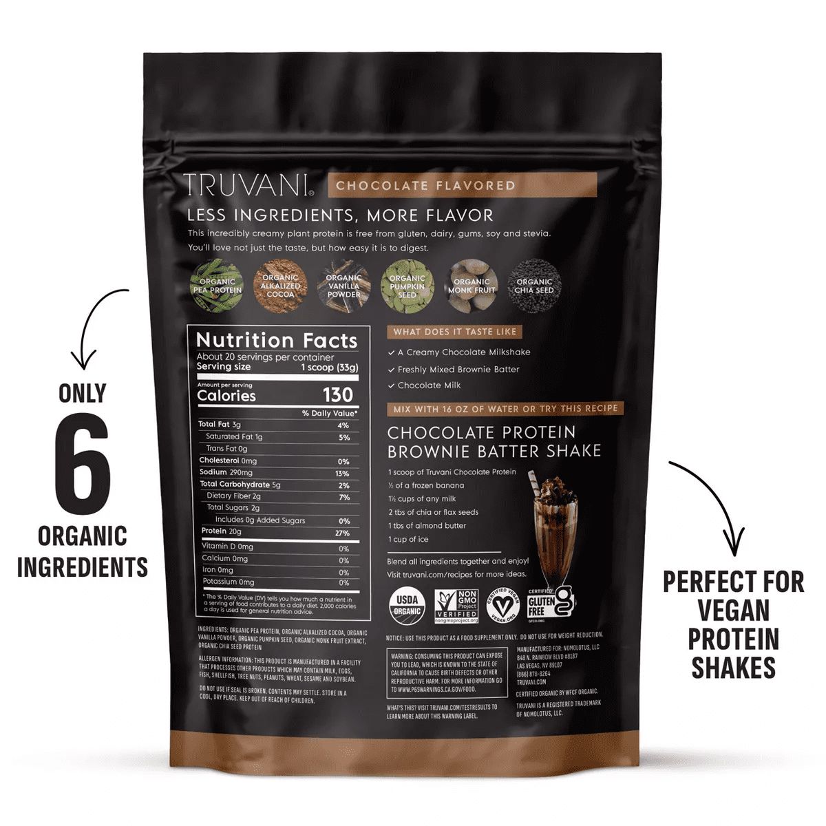 Truvani Organic Plant Based Vegan Protein Powder - Image 10
