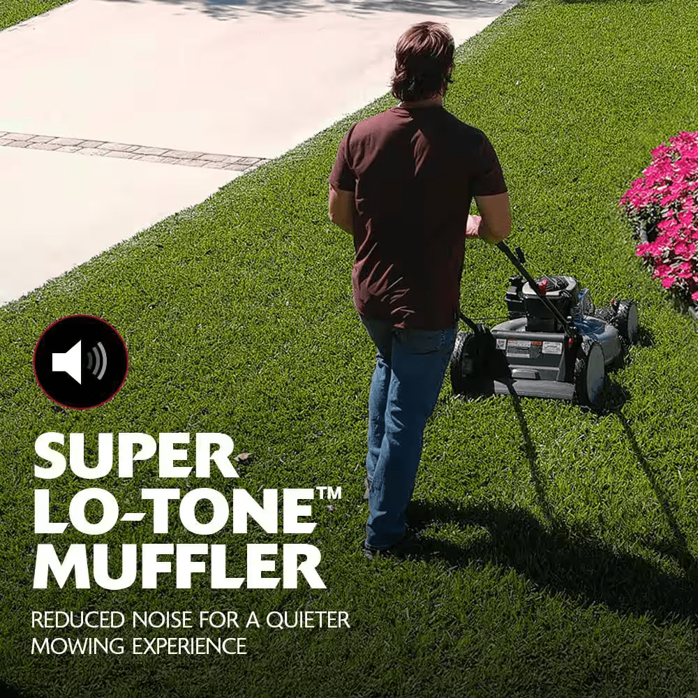 21 In. 140 Cc Briggs and Stratton Walk behind Gas Push Lawn Mower with Height Adjustment and with Mulch Bag - Image 6