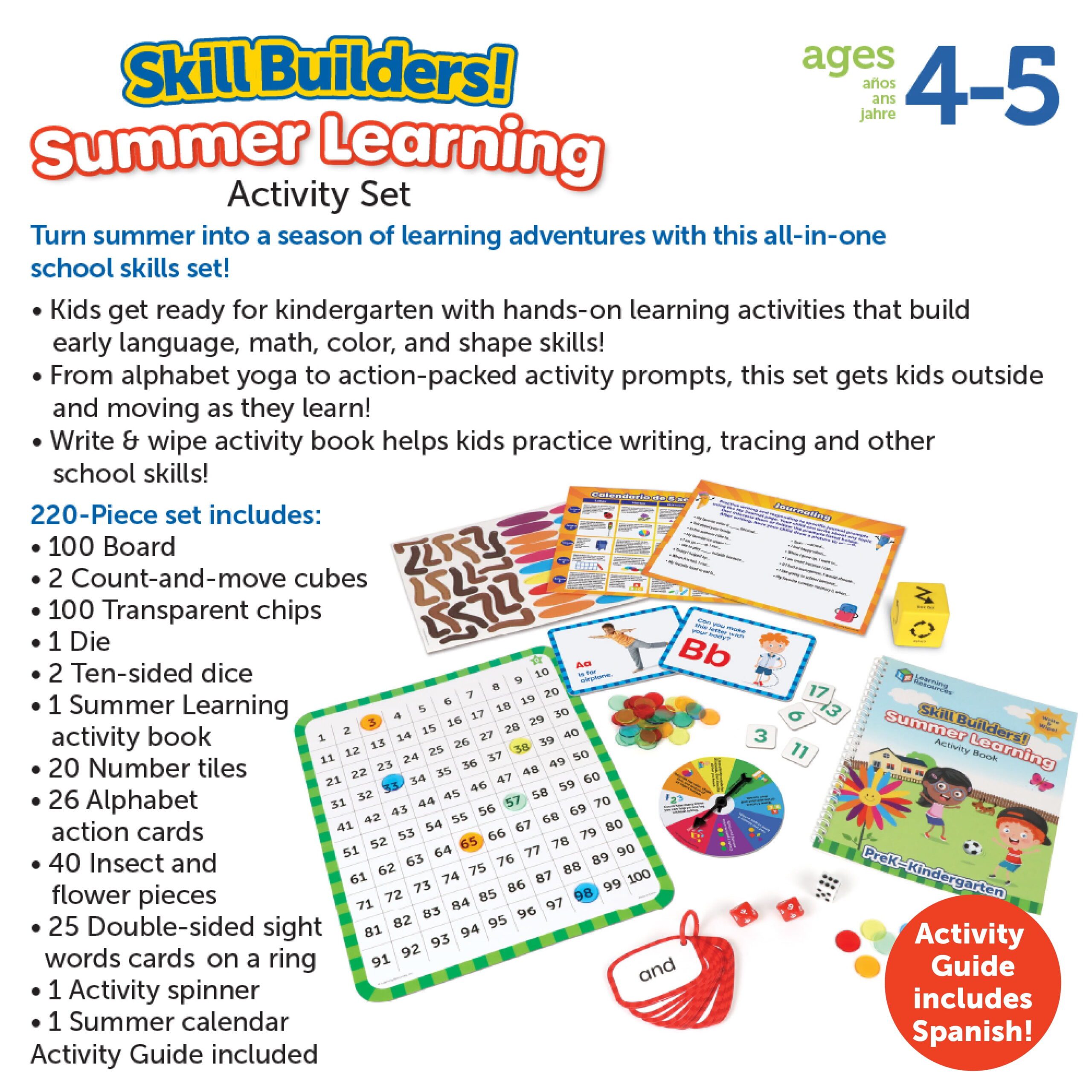Skill Builders! Summer Learning Activity Set - Math Games, Preschool Learning Toys for Kids Ages 4+ - Image 6