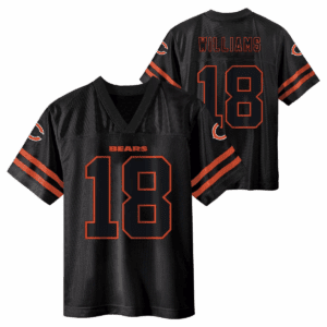 NFL Chicago Bears Caleb Williams Boys' Black Short Sleeve Jersey