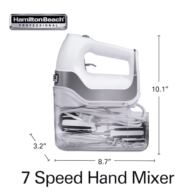 7 -Speed Hand Mixer with Storage ( White ) - Image 8