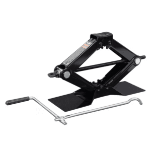 Black 1.5-Ton Steel Hydraulic Scissor Jack