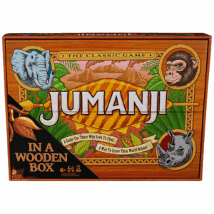 , Jumanji the Game, Real Wooden Box Edition of the Classic Adventure Board Game, Ages 8 and Up