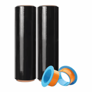 Heavy Duty 80 Gauge Stretch/Shrink Wrap Roll 17.5 X 1500 Ft. Plastic Wrap for Moving 600% Stretch with Handles 2 Rolls