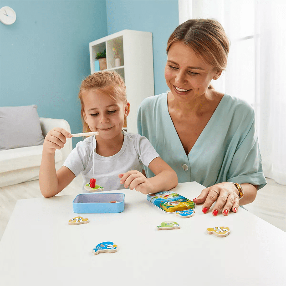 Hape: Gone Fishin'! - Kids Magnetic Fishing Game, Learn Basic Math Skills, 2+ - Image 3